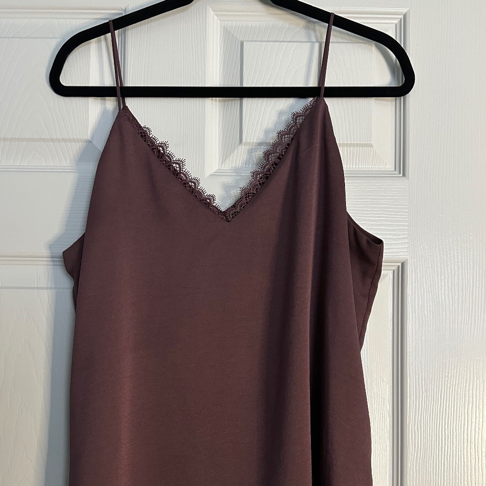 Purple with Lace Sleeveless Express Top